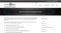 Desktop Screenshot of oxfordprofessionaleducationgroup.com