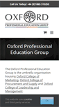 Mobile Screenshot of oxfordprofessionaleducationgroup.com