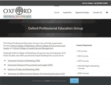 Tablet Screenshot of oxfordprofessionaleducationgroup.com
